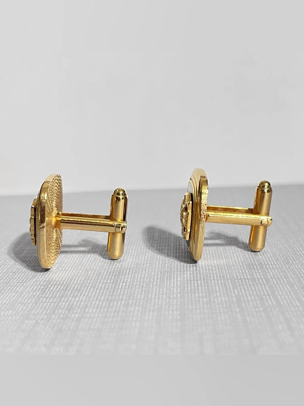 Scottish Rite Cufflinks 33 Degree Freemason Gold Tone Eagle Wings Down Square